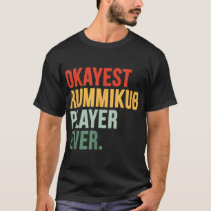 Okayest Rummikub Speler Ever Veelkleurige Letterty T-shirt
