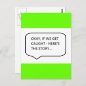 OKÉ, ALS WE KOMEN, IS HIER HET VERHAAL HUMO. BRIEFKAART (Voorkant / Achterkant)