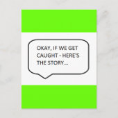 OKÉ, ALS WE KOMEN, IS HIER HET VERHAAL HUMO. BRIEFKAART (Voorkant)