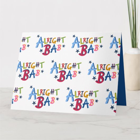 Oké Bab Black Country Words Greetings Kaart (Voorkant)