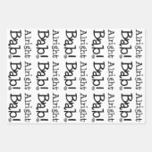 Oké Bab. Laten we terugpakken! Set vn 3 Inpakpapier Vel (Voorkant 2)