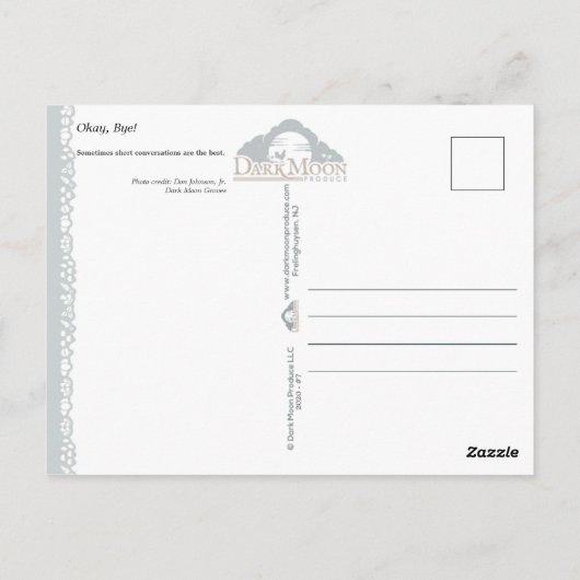 Oké, Dag. - Briefkaart (Achterkant)