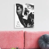 Oké, dit doet pijn! Zwart & Wit Canvas Afdruk (Insitu (Woonkamer))