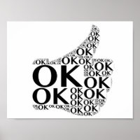 Oké, duimen omhoog - poster