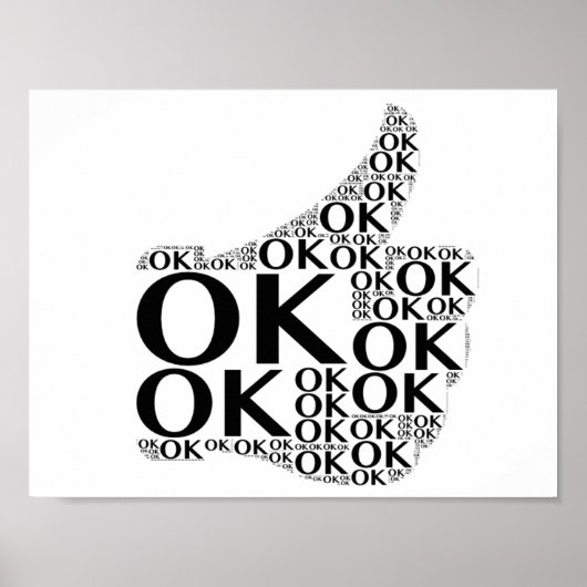Oké, duimen omhoog - poster (Voorkant)