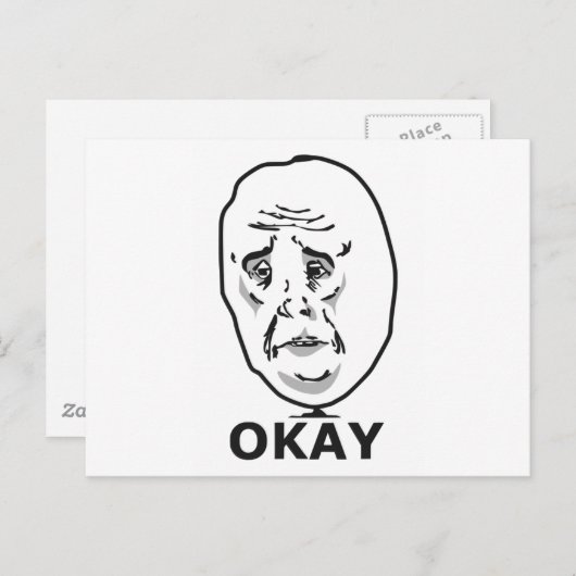 Oké Guy Meme Briefkaart (Voorkant / Achterkant)