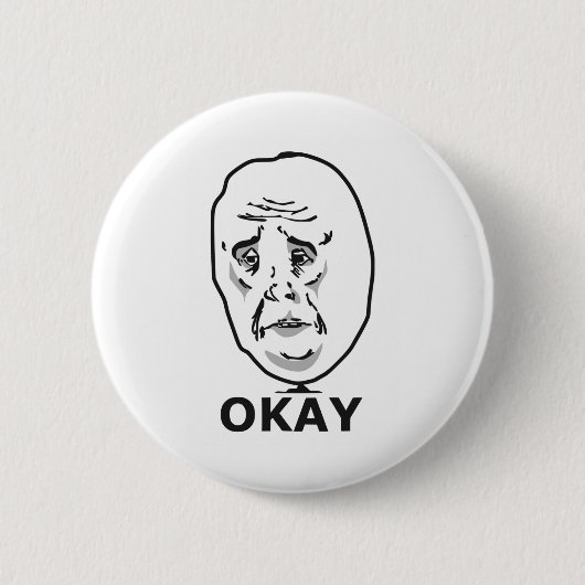 Oké Guy Meme Ronde Button 5,7 Cm (Voorkant)