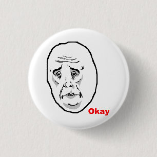 Oké Guy Rage Face Meme Ronde Button 3,2 Cm
