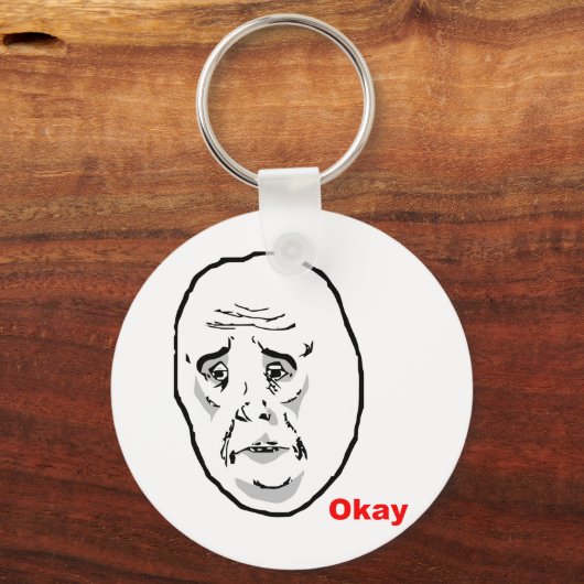 Oké Guy Rage Face Meme Sleutelhanger (Voorkant)