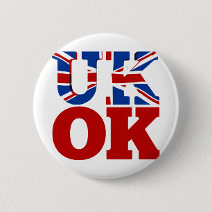 Oké, het Verenigd Koninkrijk. Betere samenwerking Ronde Button 5,7 Cm