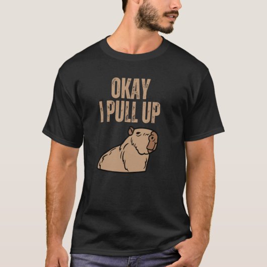 Oké, ik trek Capybara Capibara Animal Respect Pet  T-shirt (Voorkant)