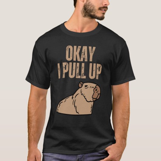 Oké, ik trek Capybara Capibara Animal Respect Pet  T-shirt (Voorkant)