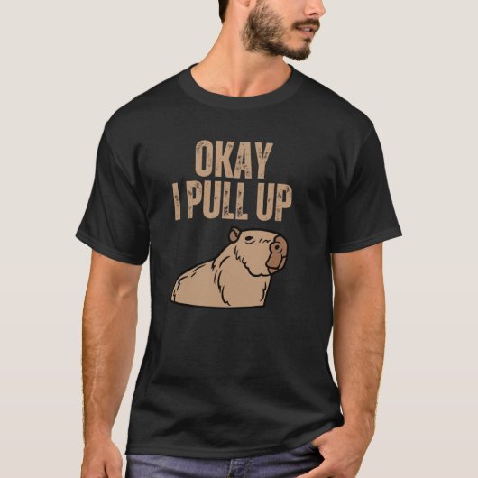 Oké, ik trek Capybara Capibara Animal Respect Pet  T-shirt (Voorkant)