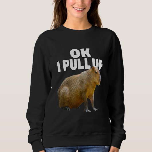Oké, ik trek Capybara Funny Capybara Lover me op Trui (Voorkant)