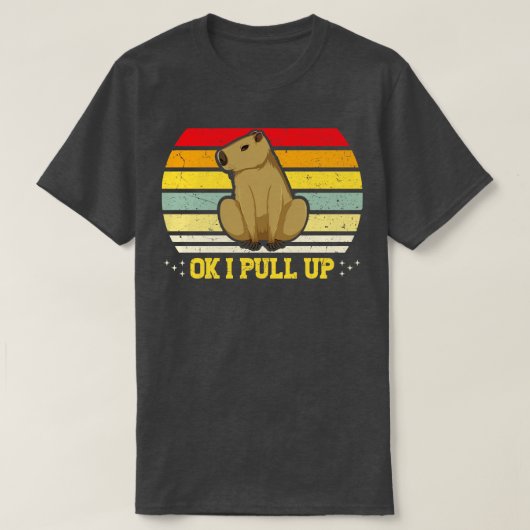 Oké, ik trek Capybara Grappig knaagdier Capibara T-shirt (Design voorkant)
