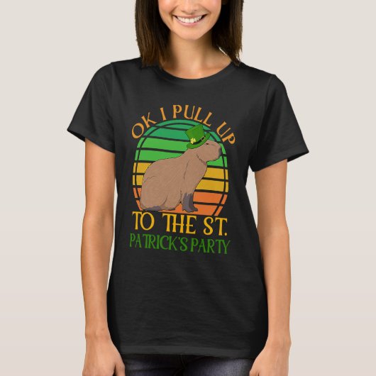 Oké, ik trek Capybara Meme St Patricks Day Fun Par T-shirt (Voorkant)