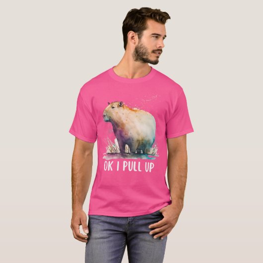 Oké, ik trek Capybara omhoog T-shirt (Voorkant volledig)