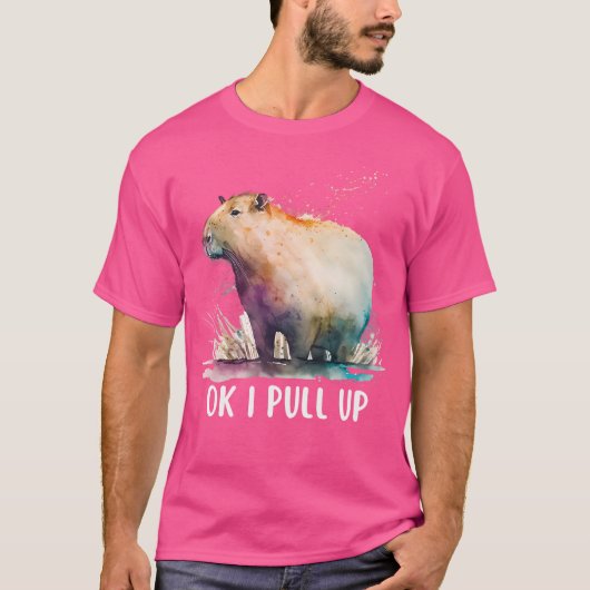 Oké, ik trek Capybara omhoog T-shirt (Voorkant)