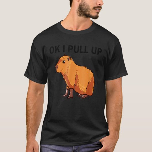 Oké, ik trek Funny Capybara Meme op. T-shirt (Voorkant)