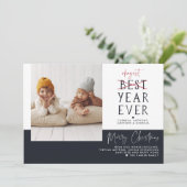 Oké Jaar ooit | Funny kerstfeestdag foto Feestdagenkaart (Staand voorkant)