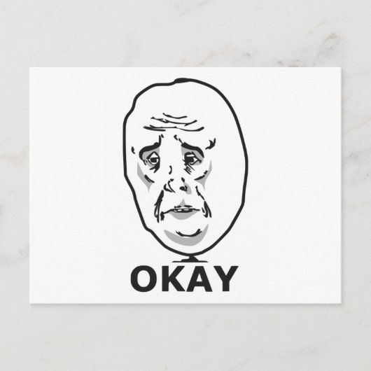 Oké Kerel Meme Briefkaart (Voorkant)