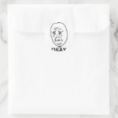 Oké Kerel Meme Ronde Sticker (Tas)