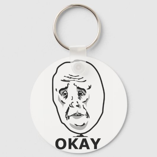 Oké Kerel Meme Sleutelhanger (Voorkant)