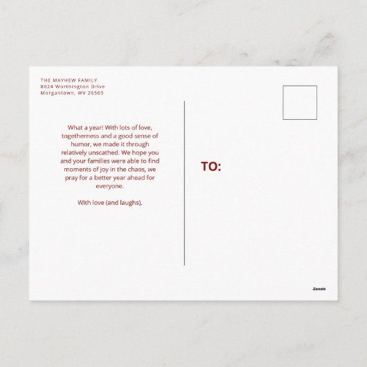 Oké kerstfeest ooit grappig rood feestdagenkaart (Achterkant)