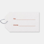 Oké kerstfeest ooit grappig rood op vakantie cadeaulabel (Achterkant Horizontaal)