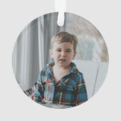 Oké kerstfeest ooit grappig rood op vakantie ornament (achterkant)