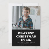 Oké kerstmis ooit grappige fotokaart feestdagenkaart (Voorkant)