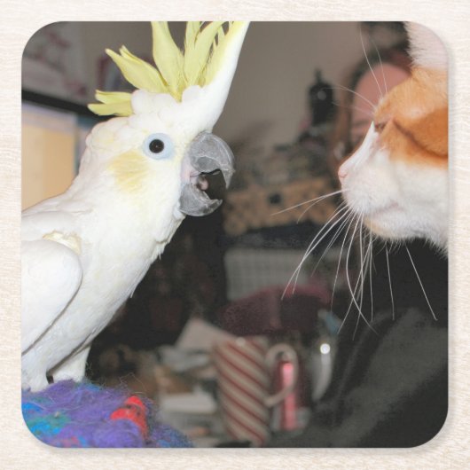 Oké...laat mezelf er groot uitzien kartonnen onderzetters (Voorkant)