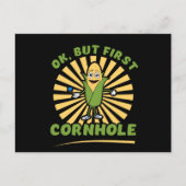 Oké, maar eerst het gat - de grappige spelers van  briefkaart (Voorkant)