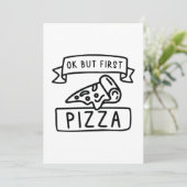 Oké, maar eerst Pizza Bedankkaart (Staand voorkant)