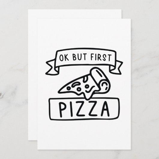 Oké, maar eerst Pizza Bedankkaart (Voorkant / Achterkant)