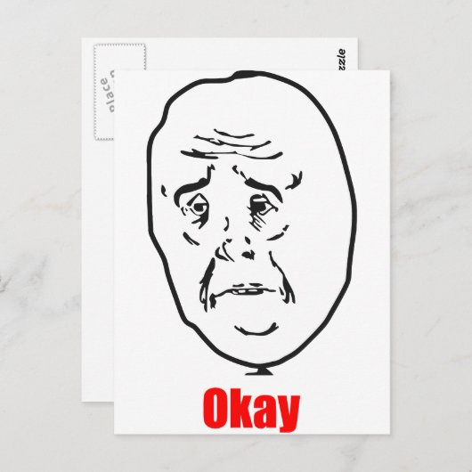 Oké, Meme Briefkaart (Voorkant / Achterkant)