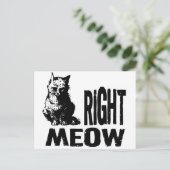 Oké, MEOW. Funny Evil Kat Briefkaart (Staand voorkant)