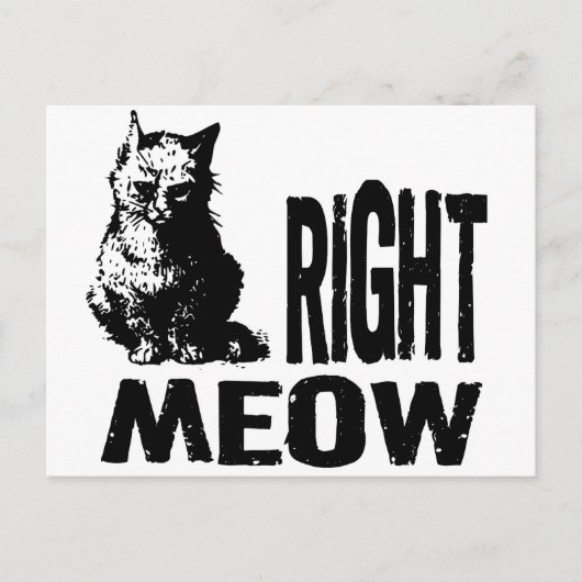 Oké, MEOW. Funny Evil Kat Briefkaart (Voorkant)