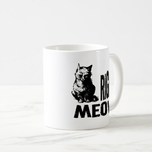 Oké, MEOW. Funny Evil Kat Koffiemok (Voorkant rechts)