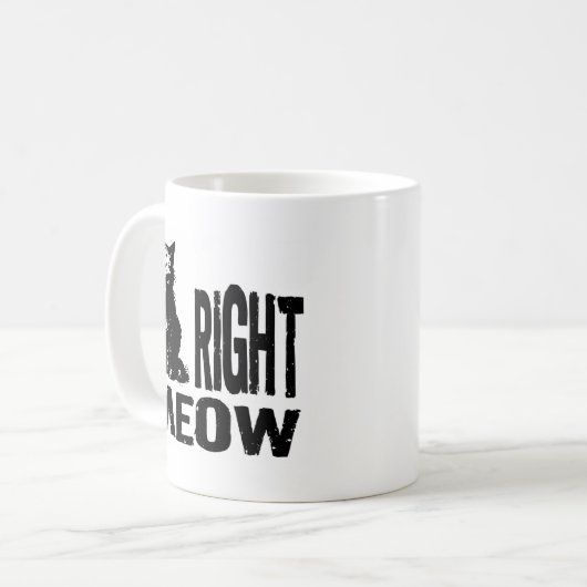 Oké, MEOW. Funny Evil Kat Koffiemok (Voorkant links)