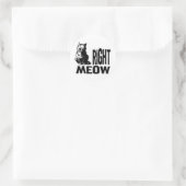 Oké, MEOW. Funny Evil Kat Ronde Sticker (Tas)