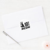 Oké, MEOW. Funny Evil Kat Ronde Sticker (Envelop)