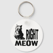 Oké, MEOW. Funny Evil Kat Sleutelhanger (Voorkant)