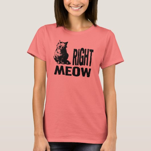 Oké, MEOW. Funny Evil Kat T-shirt (Voorkant)