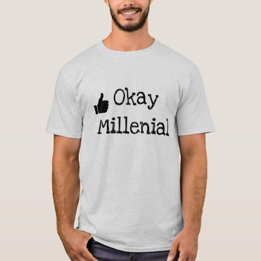 Oké Milleniaal, oké Boomer satire shirten T-shirt (Voorkant)