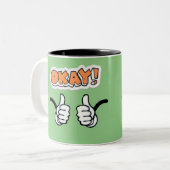 Oké Mok voor tweetone koffie (Voorkant links)