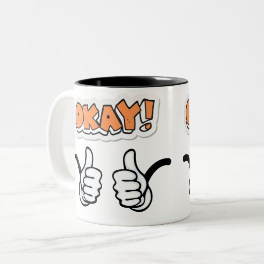 Oké Mok voor tweetone koffie (Voorkant links)