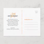 Oké New Year Bold Modern Funny Photo Oranje Feestdagenkaart (Achterkant)