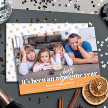 Oké New Year Modern Bold Funny Photo Oranje