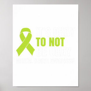 Oké, niet goed voor de geestelijke gezondheid lint poster